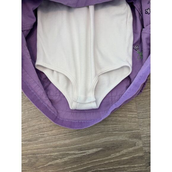 Good Lad Girl Purple Long Sleeve Peter Pan Collared Corduroy Dress Size 24 Month - Picture 3 of 4